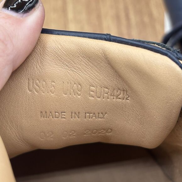 GREATS The Royal 2.0 Navy Leather Sneakers Men's Size 9.5 Made in Italy - Picture 8 of 8